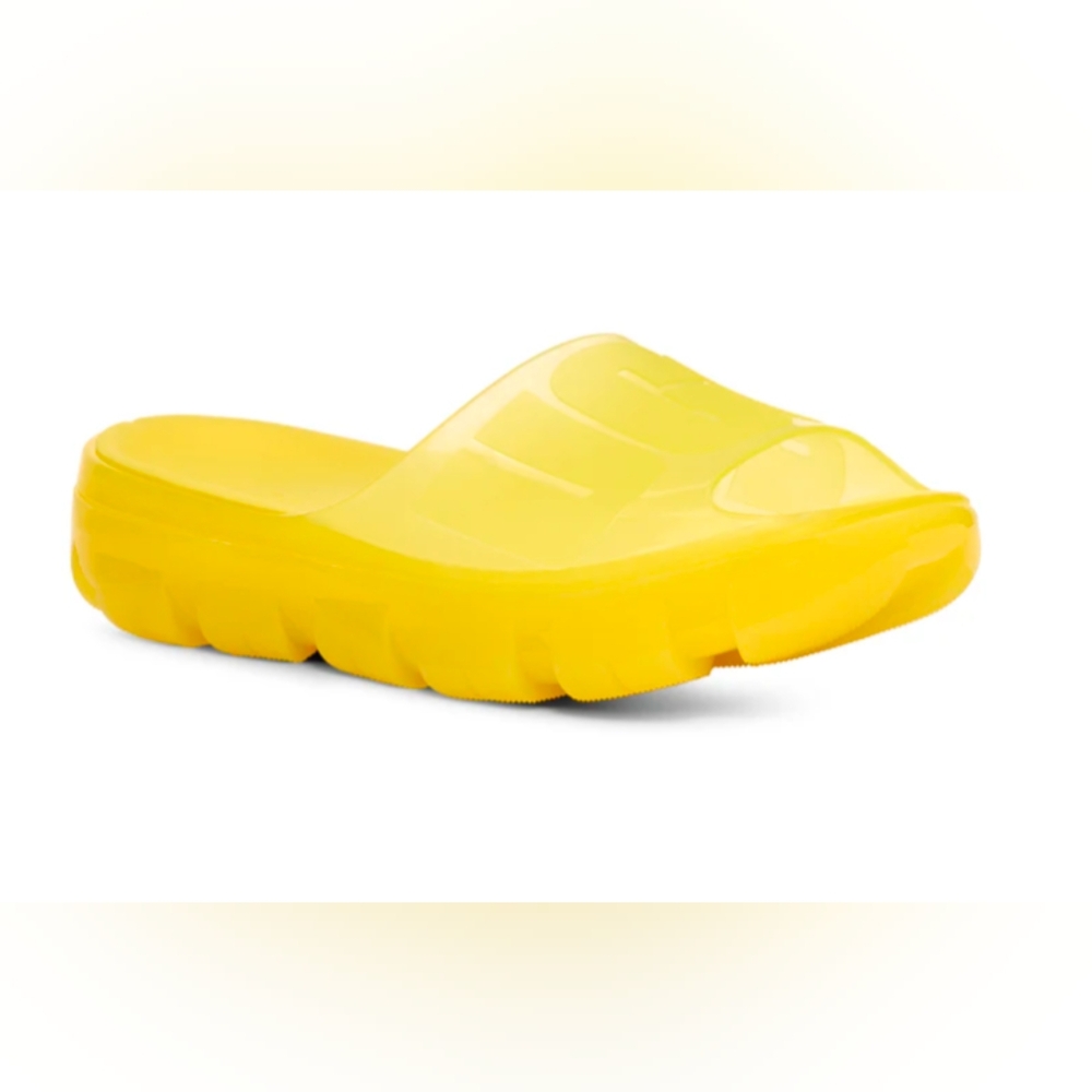 UGG Bright Yellow Slide Sandals